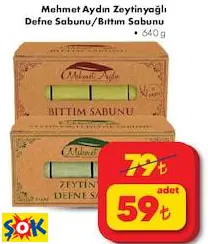 MEHMET AYDIN ZEYTİNYAĞLI DEFNE SABUNU/BITTIM SABUNU 640 G